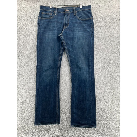 LEVI'S 507 Slim Boot Cut Jeans Men 34x32 (36x33.5 Actual) Blue Denim Medium Wash - Picture 1 of 16